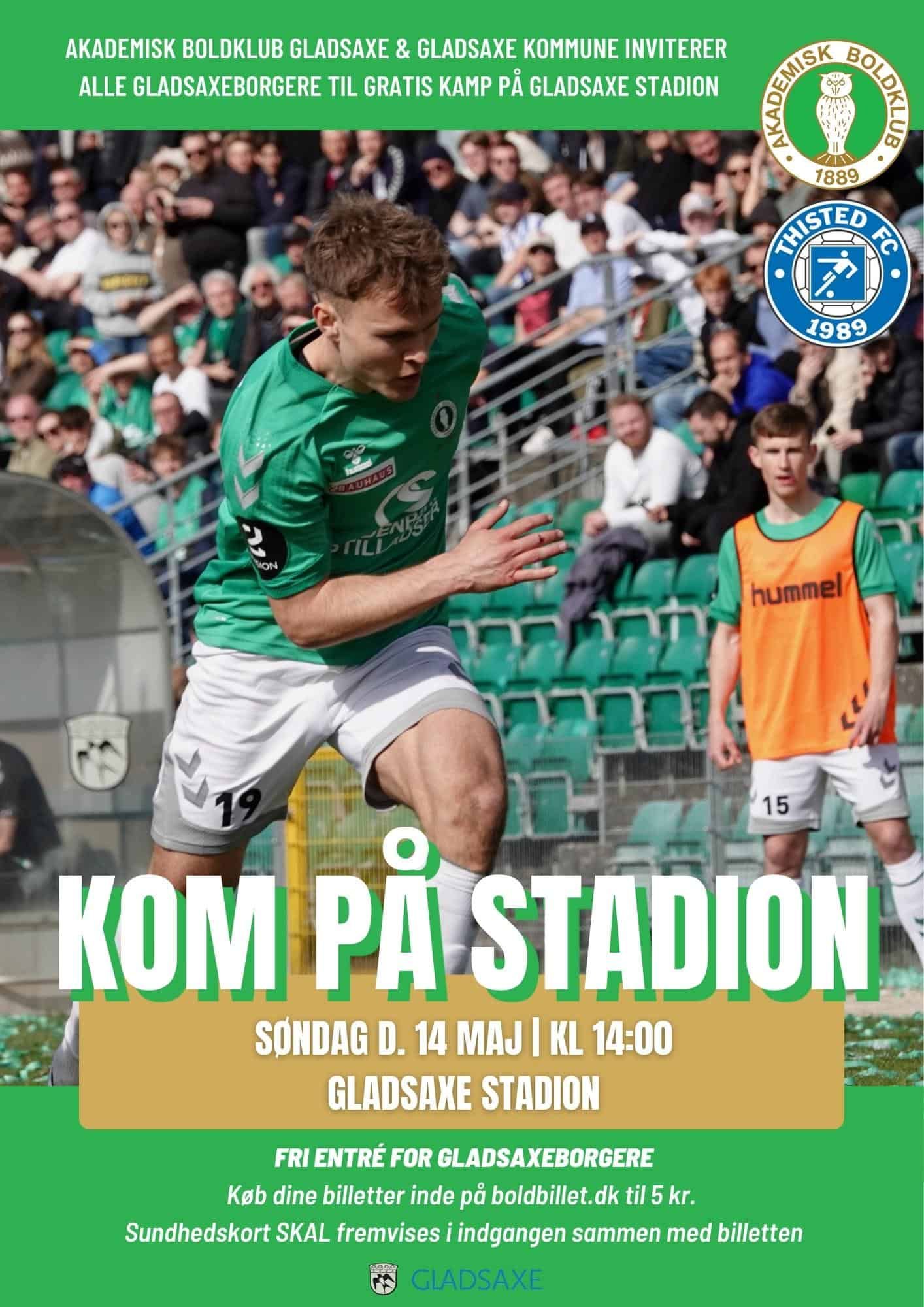 Kom og se fodboldkampen mod Thisted FC – næsten gratis