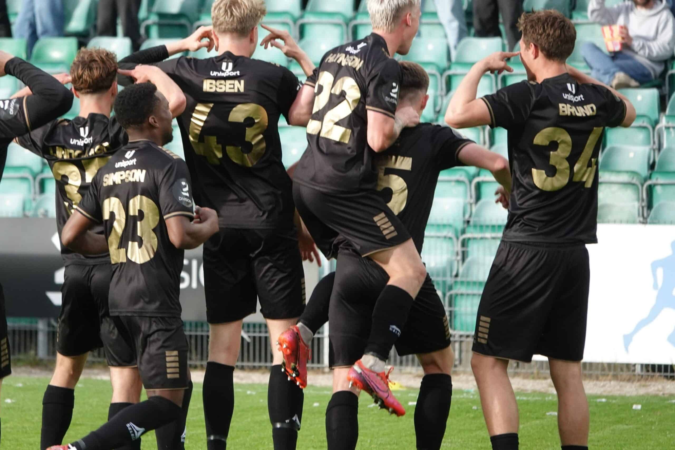 Goal celebration against Fremad Amager