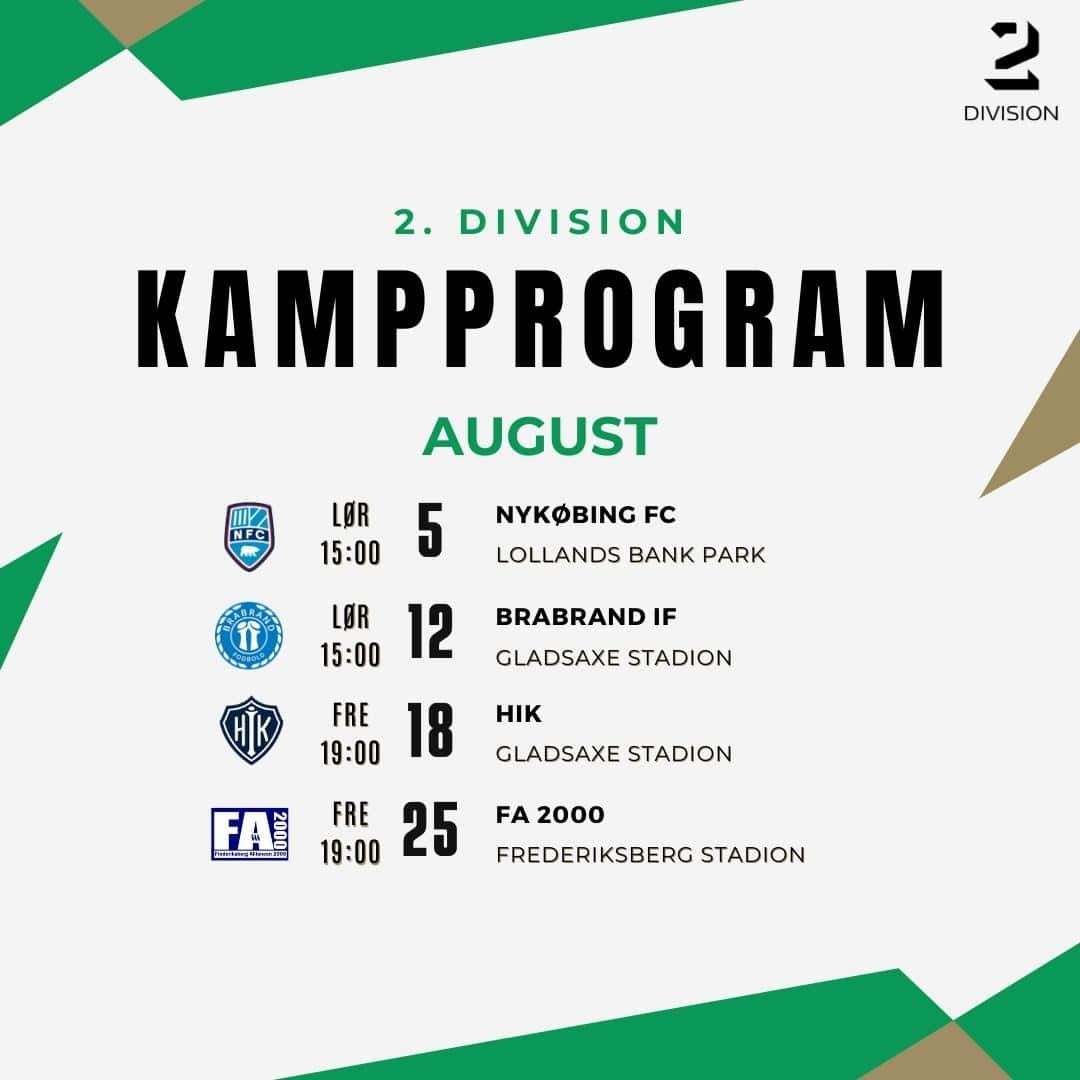 Kampprogrammet for august